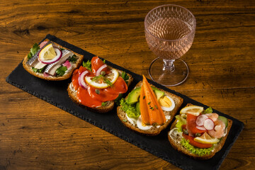 オープンサンドイッチ　Open sandwich 