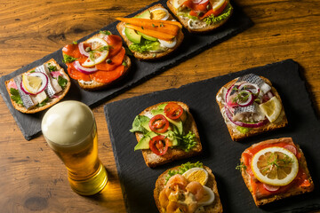 オープンサンドイッチ　Open sandwich 