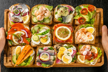 オープンサンドイッチ　Open sandwich 