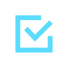 Check mark vector icon. Checkmark right symbol tick sign. Ok button correct circle icon.