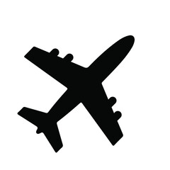 Obraz premium Airplane icon symbol vector. on white background. EPS 10