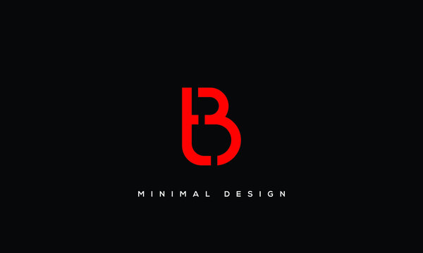 alphabet letters monogram icon logo BT or TB