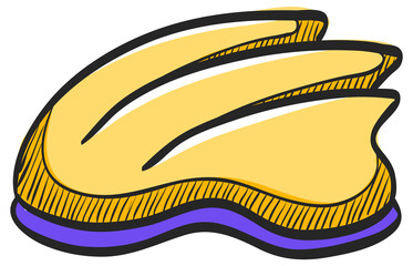 Bicycle helmet icon in color drawing. Sport cycling protection safety head