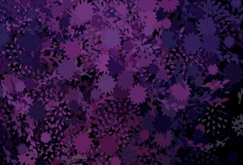 Dark Purple vector background with abstract shapes.