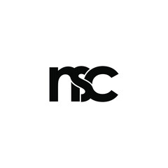 nsc letter original monogram logo design
