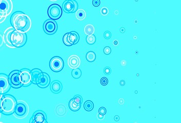 Light BLUE vector background with spots, lines.