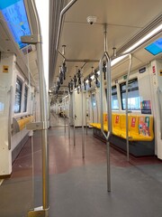subway train in motion