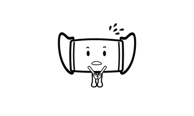 健康状態のためマスクを着用できない人のためのマーク　着用できないのでご理解お願いします。