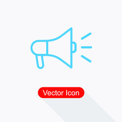 Loud speaker Icon, Megaphone Icon Vector Illustration In Flat Style Eps10