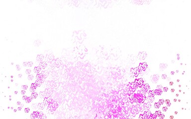 Fototapeta na wymiar Light Pink vector texture with bent lines.