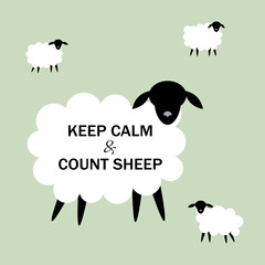 keep calm and count sheep wallpaper vector