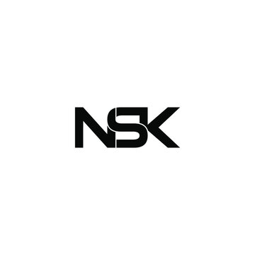 nsk letter original monogram logo design
