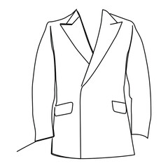 one line continuous drawing  a coat