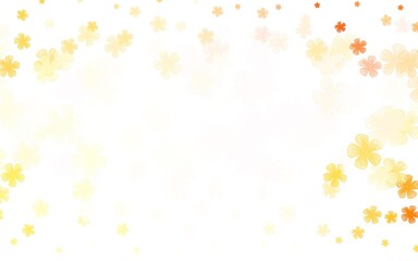 Obraz na płótnie Canvas Light Orange vector doodle backdrop with flowers.