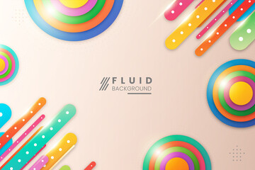 Obraz premium Abstract geometric rounded line diagonal pastel background