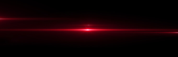Lens flare light on black background.
