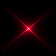 Lens flare light on black background.