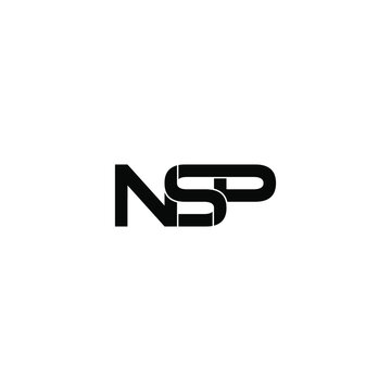 nsp letter original monogram logo design