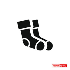 Socks icon. Christmas socks vector illustration. Simple illustration of sock vector icon for web, mobile and UI design.