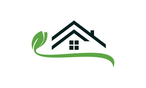 plant and home vector logo