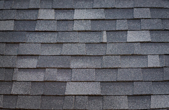 A pattern created by asphalt shingles on a roof.  