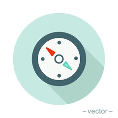 Compass flat icon - From Map, Navigation, and Location Icons set. Vector illustration. EPS 10.