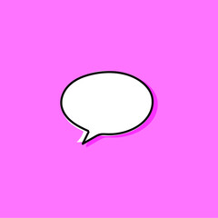 Fototapeta premium Different cartoon speech bubbles on pink background. Hand drawn shapes. Different doodle forms for your text, dialogs etc. EPS 10