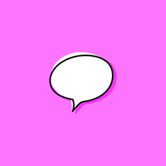 Different cartoon speech bubbles on pink background. Hand drawn shapes. Different doodle forms for your text, dialogs etc. EPS 10