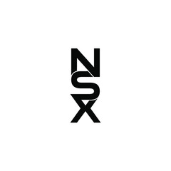 nsx letter original monogram logo design