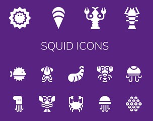 squid icon set