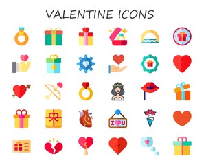 Modern Simple Set of valentine Vector flat Icons