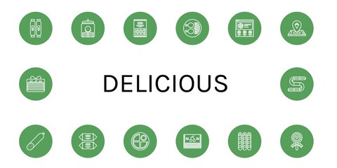 delicious icon set