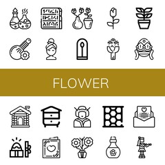flower icon set