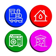 Set of objects icons