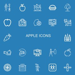 Editable 22 apple icons for web and mobile