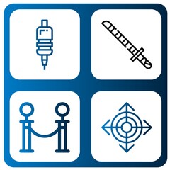 Set of standing icons