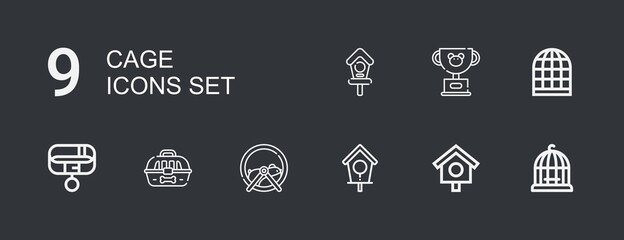 Editable 9 cage icons for web and mobile