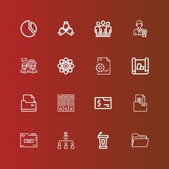 Editable 16 organization icons for web and mobile