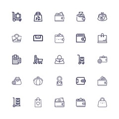 Editable 25 purse icons for web and mobile