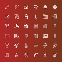 Editable 36 artist icons for web and mobile