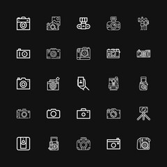 Editable 25 photographing icons for web and mobile