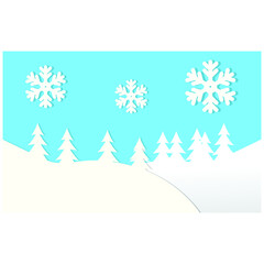 beautiful winter illustration background. cute winter season poster.