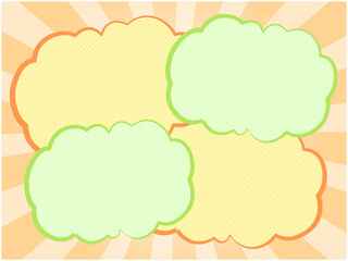 Concentrated lines and clouds background