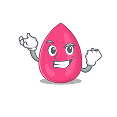 A caricature design concept of makeup sponge with happy face