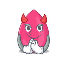 Makeup sponge clothed as devil cartoon character design on Halloween night