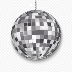 Mirror disco ball isolated.
