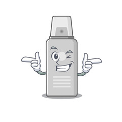 Caricature design concept of shaving foam with funny wink eye