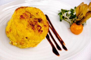 A plate of mini cake on a white background