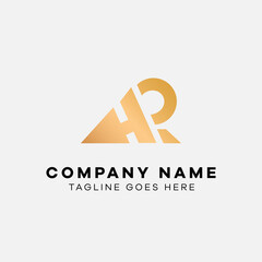 Letter "H+R" logo icon design template elements.