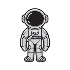 Illustration of  astronaut vector The Concept of Isolated Technology. Flat Cartoon Style Suitable for Landing Web Pages, Banners, Flyers, Stickers, Cards